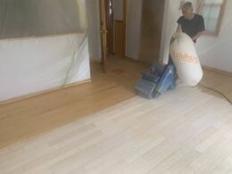 無垢フローリング研磨