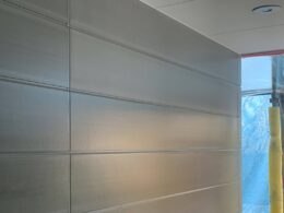 ランデックスコートWS疎水剤のローラー仕上げ試験塗り