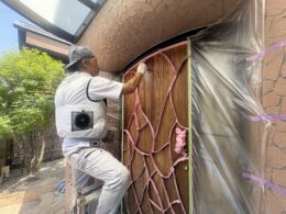 既存塗膜剥離後あく洗い