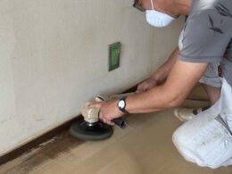 入隅はミニサンダー研磨