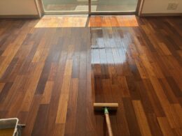 ワイドブラシによる塗布