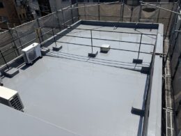 ウレタン防水通気緩衝工法完成