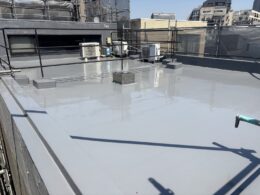 ウレタン防水通気緩衝工法完成