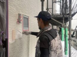 ナノコンポジットW1回目塗装中