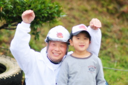 福岡から馳せ参じた上野様親子